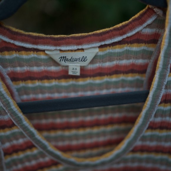 Madewell Ribbed Striped Tank Top - XS - Picture 3 of 4